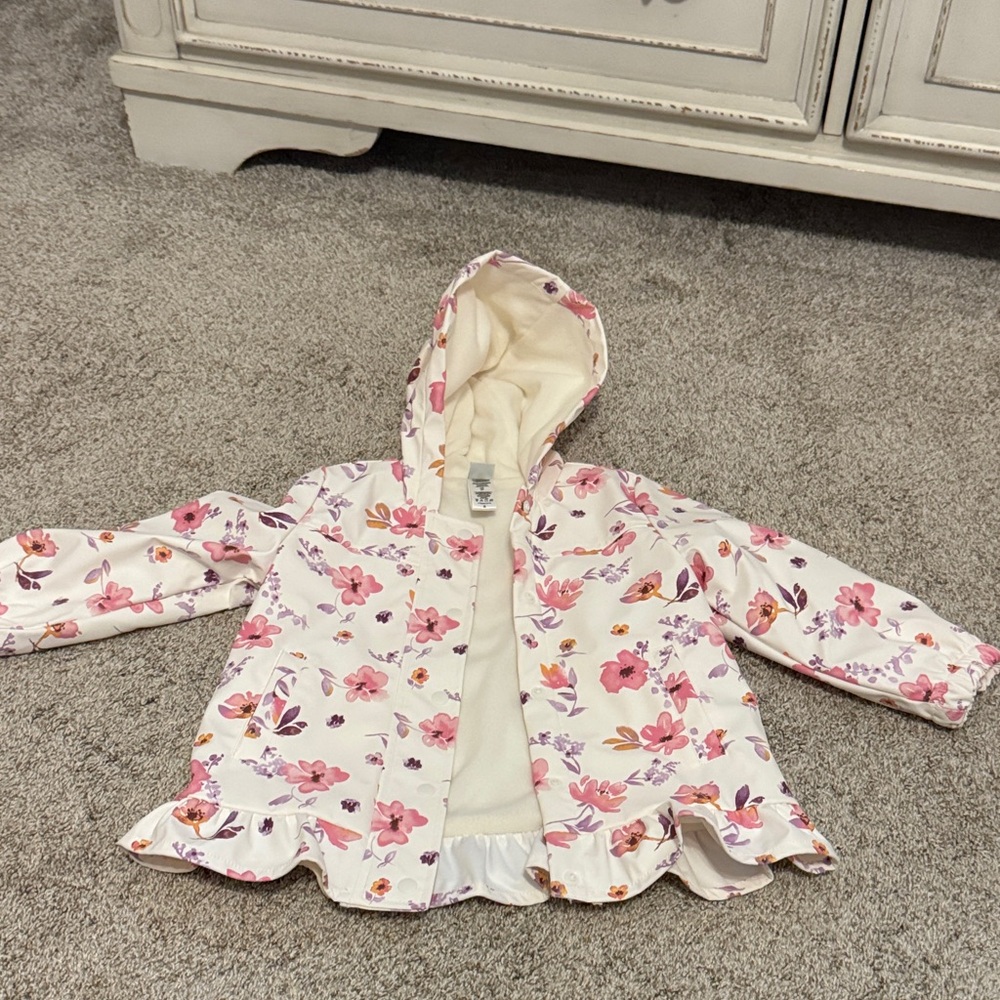 Little Me Cream Floral Jacket